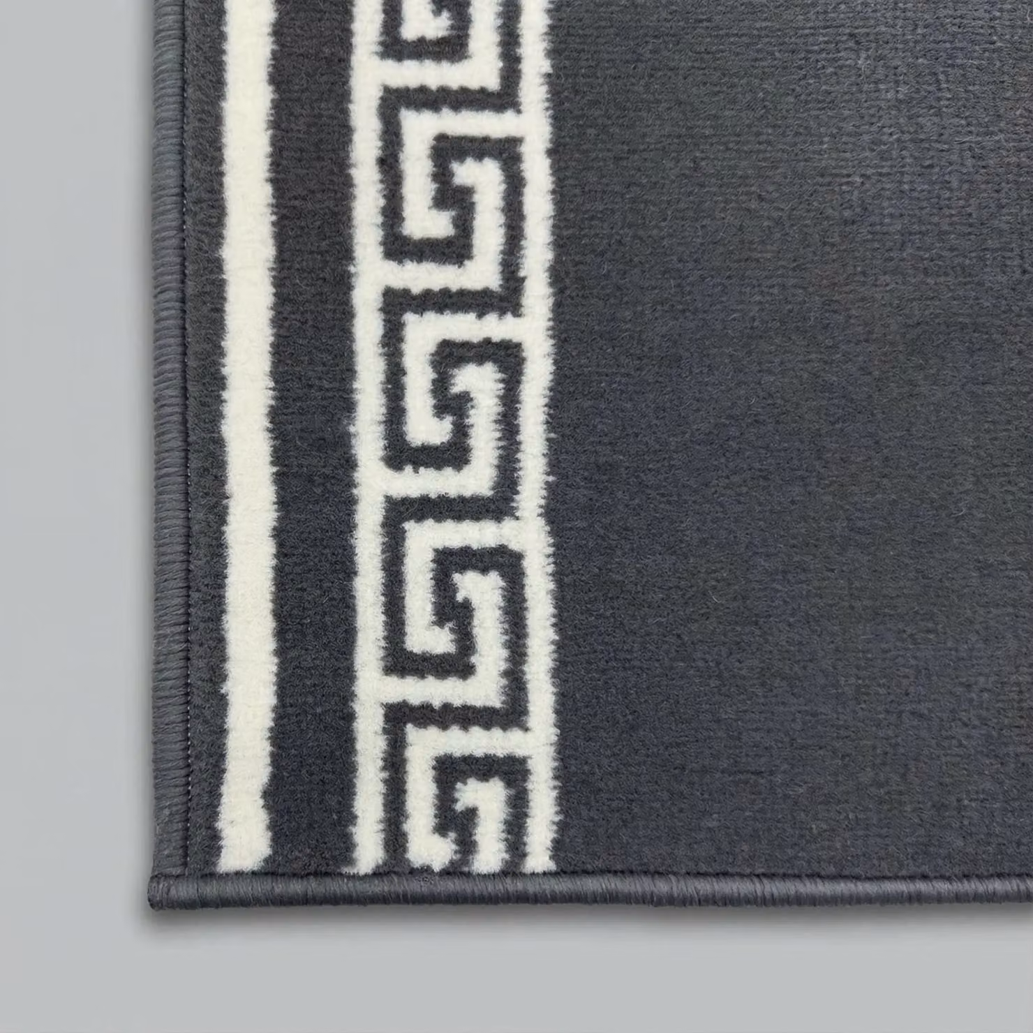 runrug Grey Key Stair Carpet Runner W: 80 cm, L: 660 cm – 2