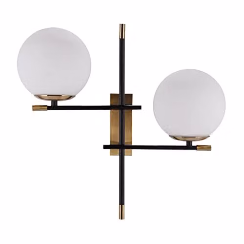 Netlighting Stelia Modern 2 Light Wall Lamp E14 in Black or Brown