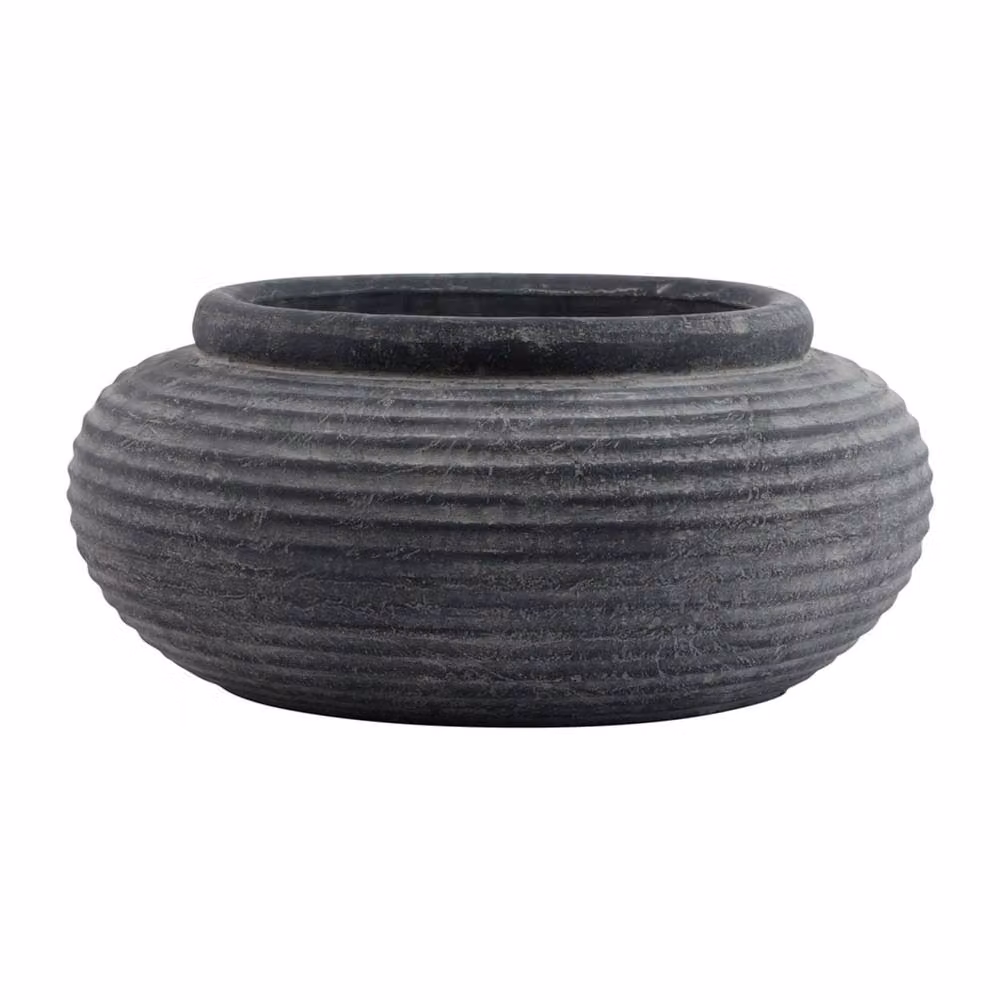 Wyld Haus Grey Ceramic Round Tabletop Planter – 2