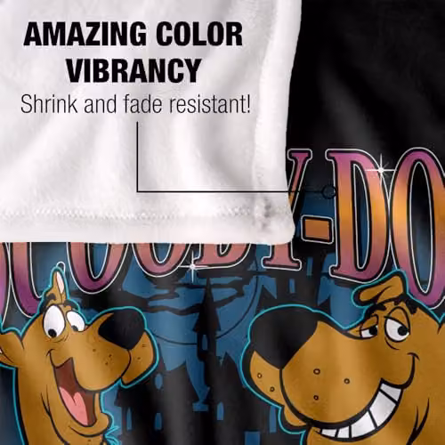 LOGOVISION Scoobydoo Bootleg Super Soft Snuggle Blanket in White and Multicolour, W/D/H: 91 x 147 cm – 3