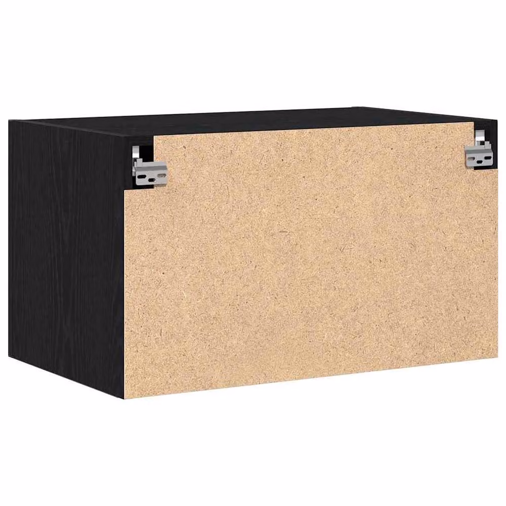 Berkfield Home Black Oak Wall Cabinet with Hinged Doors, W: 70 cm, D: 42.5 cm, H: 40 cm – 3