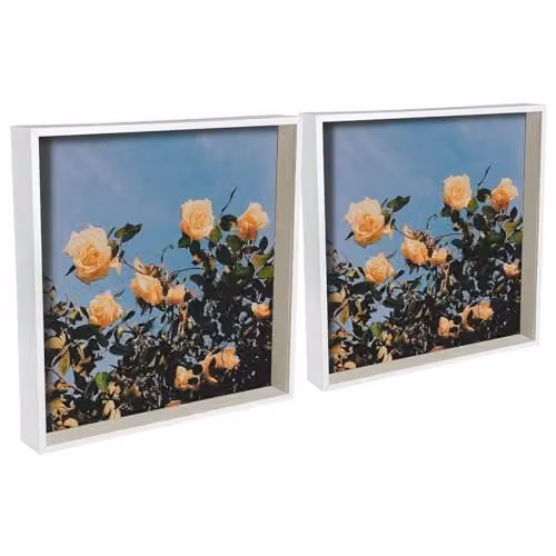 Nicola Spring Square 3D Deep Box Photo Frames, Pack of 2, White or Black, W/H: 42 x 42 cm – 1