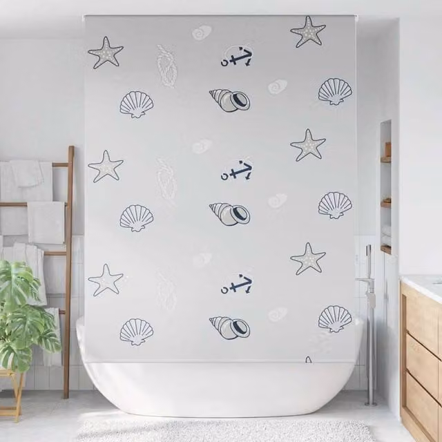 Berkfield Home Grey Opaque Shower Roller Blind, W/H: 150 x 240 cm