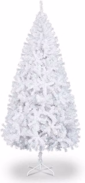 Kelvenix White Decorated Christmas Tree with Stand