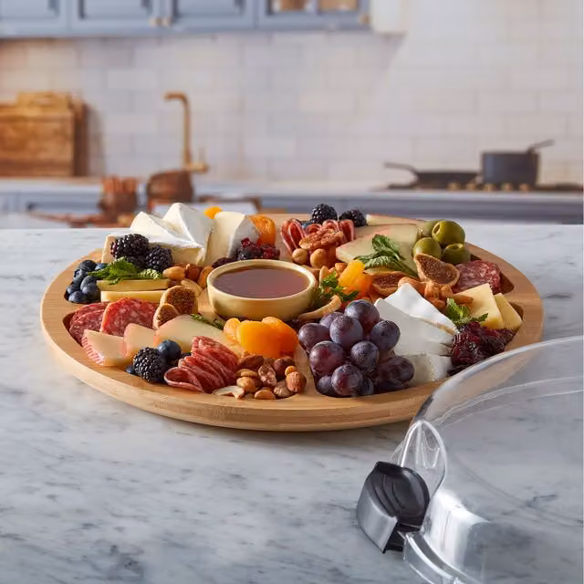 Farberware Build-a-Board Bamboo Lazy Susan, Brown, Diameter: 35.5 cm