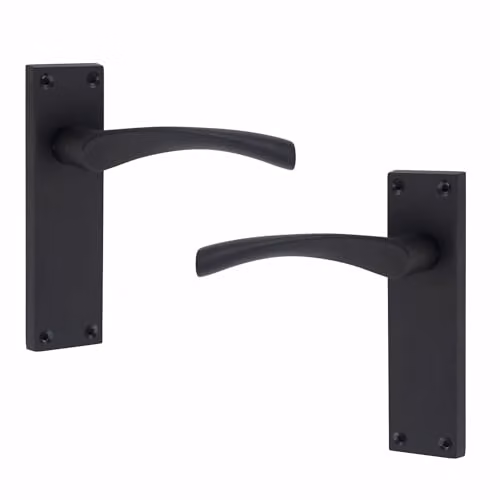 Golden Grace Victorian Scroll Latch Handles, Matt Black, 4 Pairs – 3