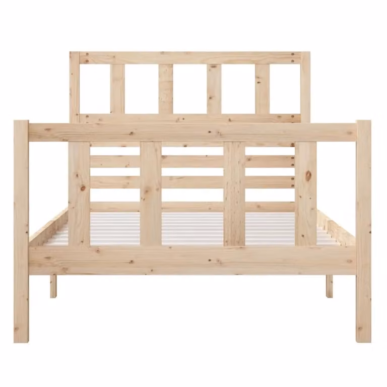 Berkfield Home Solid Wood Pine Bed Frame in Brown, W/D/H: 90 x 200 cm