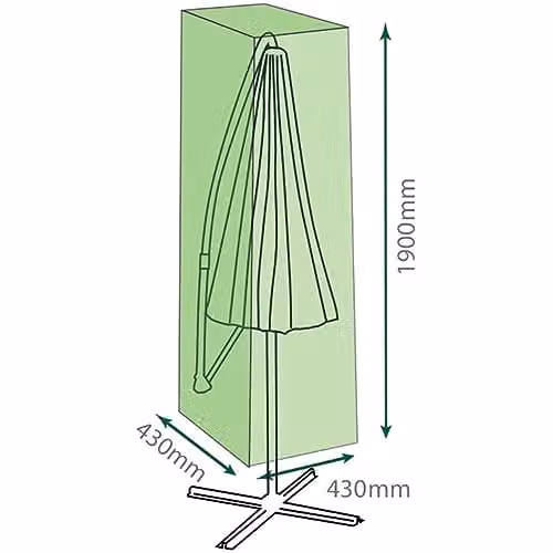 St Helens Home and Garden Water Resistant Jumbo Parasol Cover in Green – 4
