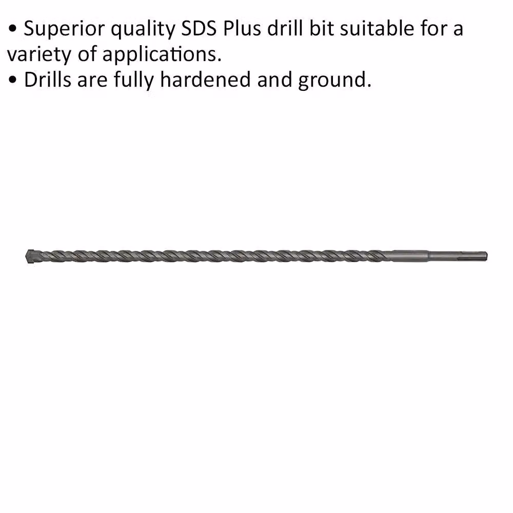 Loops SDS Plus Drill Bit, Silver and Multicolour, Diameter: 15 mm, Length: 450 mm – 2