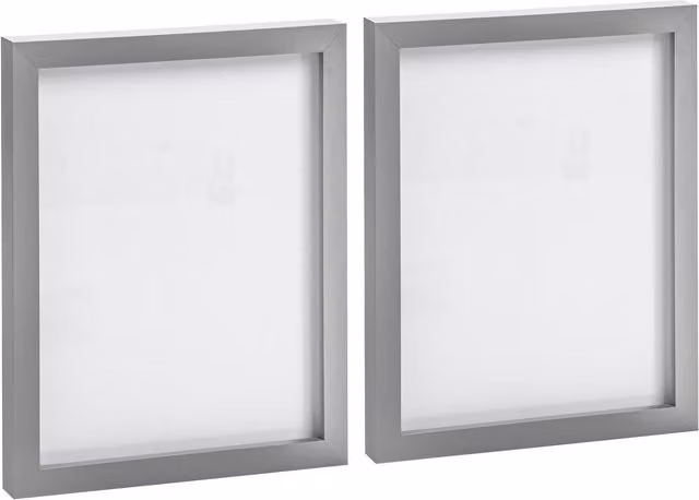 Nicola Spring Pack of 2 Rectangular Single Photo Frames in Grey, W/H: 20.32 x 25.4 cm