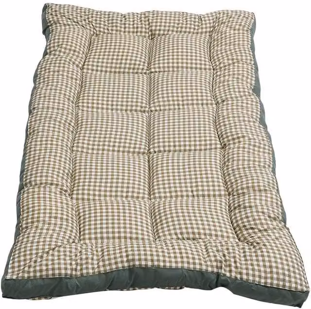 PAWNORA Double Green Fabric Floor Mattress, W: 137 cm, D: 190 cm