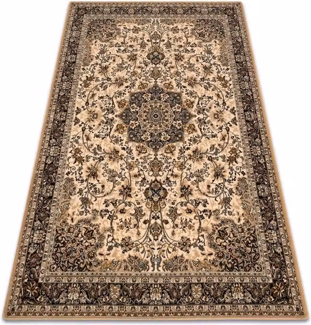 RugsX Polonia Wool Vintage Rug in Brown, W: 66 cm, L: 100 cm – 1
