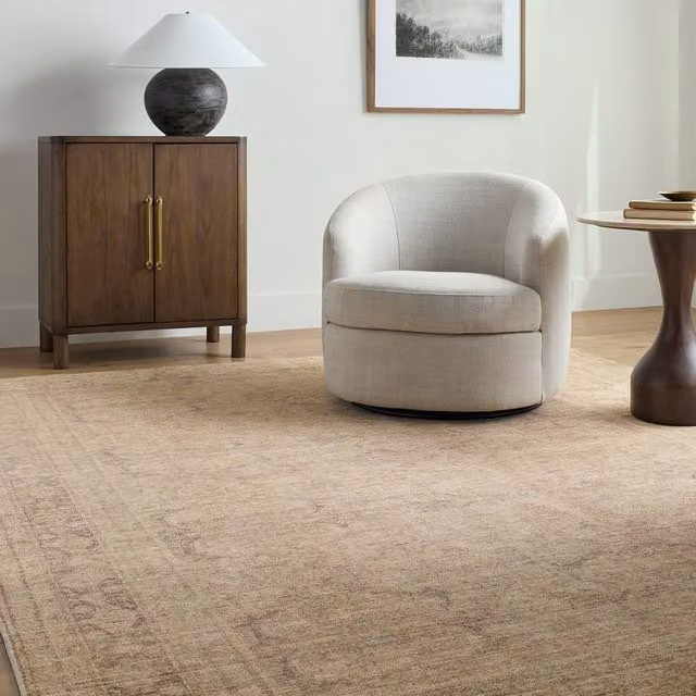 Livabliss Galey Alix Fetscher Vintage Traditional Fringe Living Room Rug in Brown, Green and Beige, W: 150 cm, L: 230 cm