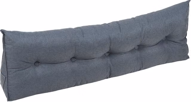 Livingandhome Grey Linen and Polyester Wedge Headboard Pillow, Width: 180 cm