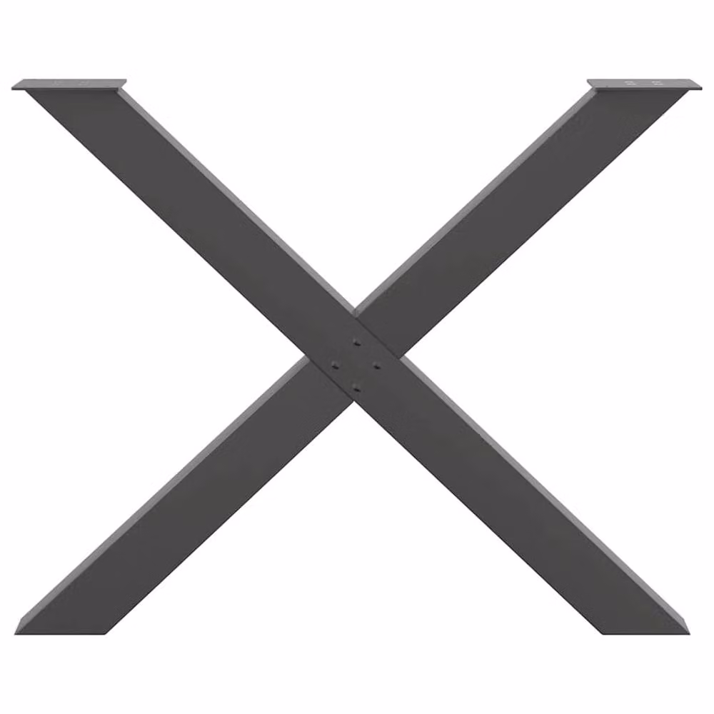Berkfield Home X-Shaped Dining Table Legs, 2 Piece Steel Set in Anthracite Black, H: 72.5 cm x W: 90 cm – 5