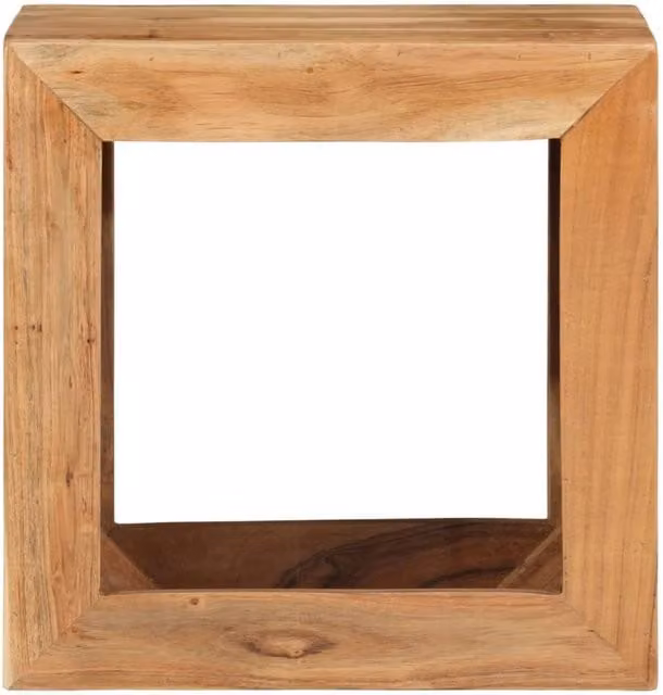 Berkfield Home Acacia Wood Stool in Brown, W/D/H: 40 x 30 x 40 cm – 1