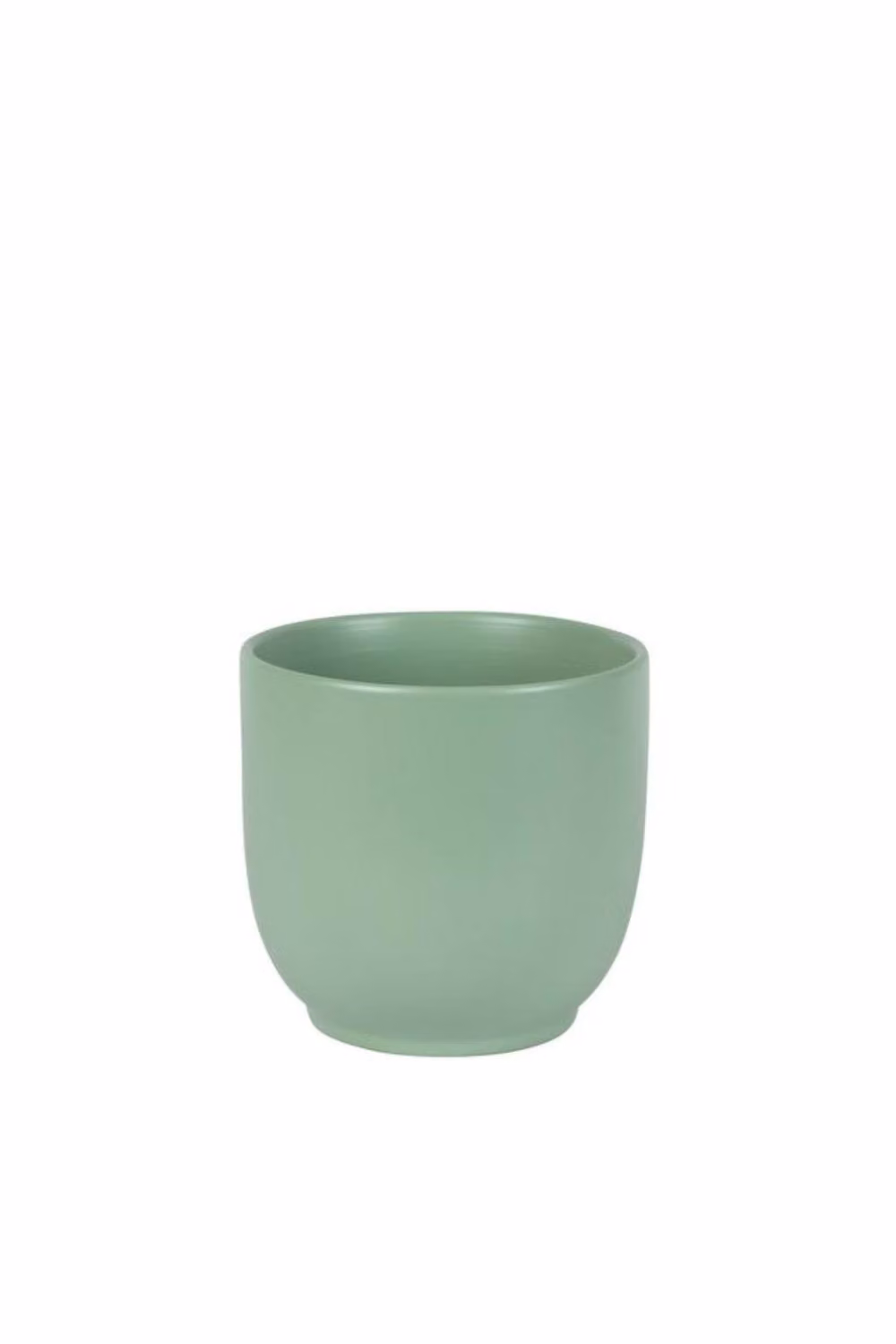 KDMD Matt Sage Hortus Ceramic Tabletop Pot, 2 Pack, Green, W: 15.5 cm, D: 15.5 cm, H: 15.0 cm – 2