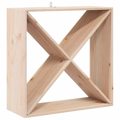 vidaXL Set of 2 Rustic Solid Pine Wood Wine Racks, Natural, W/D/H: 62 x 25 x 62 cm – 4