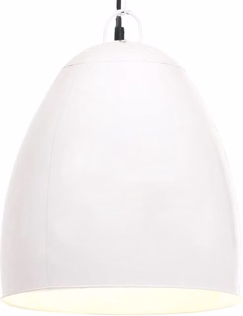 Berkfield Home Industrial Round Hanging Lamp, White, Diameter: 42 cm, E27, 25 W
