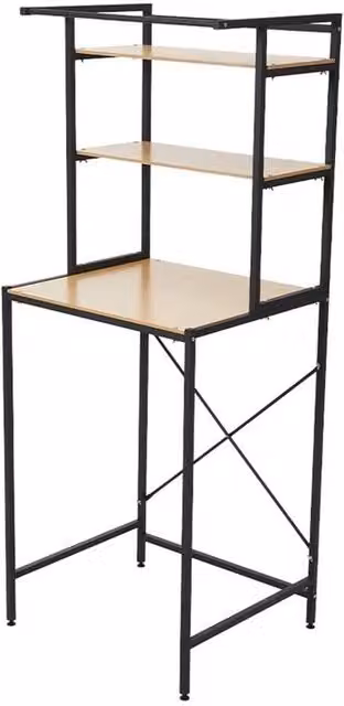 VOGREX Black 3-Tier Over-The-Washer Bathroom Space Saver Rack – 1