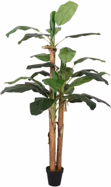 Berkfield Home Artificial Banana Tree with 18 Leaves, Green, Height: 180 cm