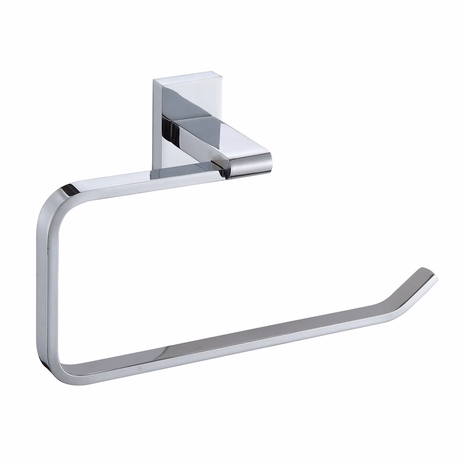 Showerdrape Unity Wall Mounted Stainless Steel Towel Ring in Silver, W/D/H: 24.0 x 13.5 x 7.0 cm
