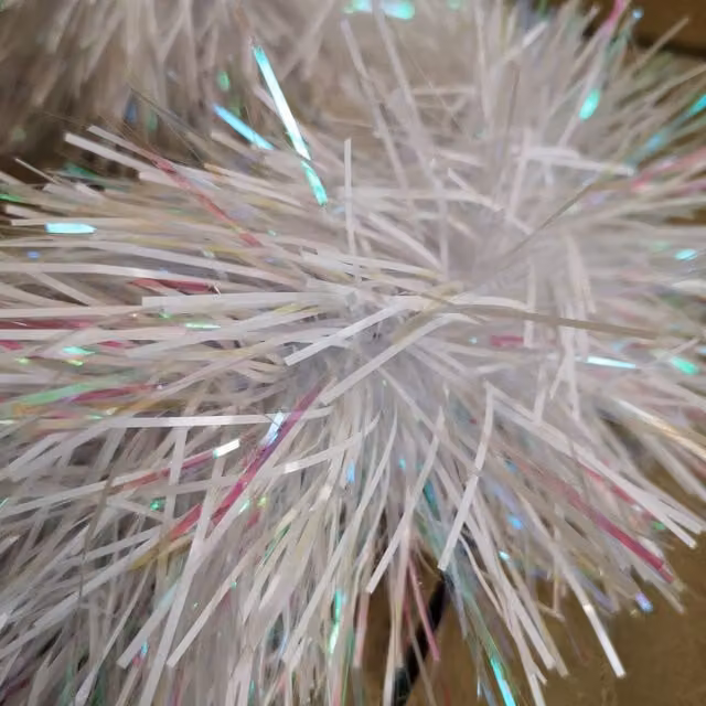 Samuel Alexander Iridescent White Christmas Hanging Textile Decoration