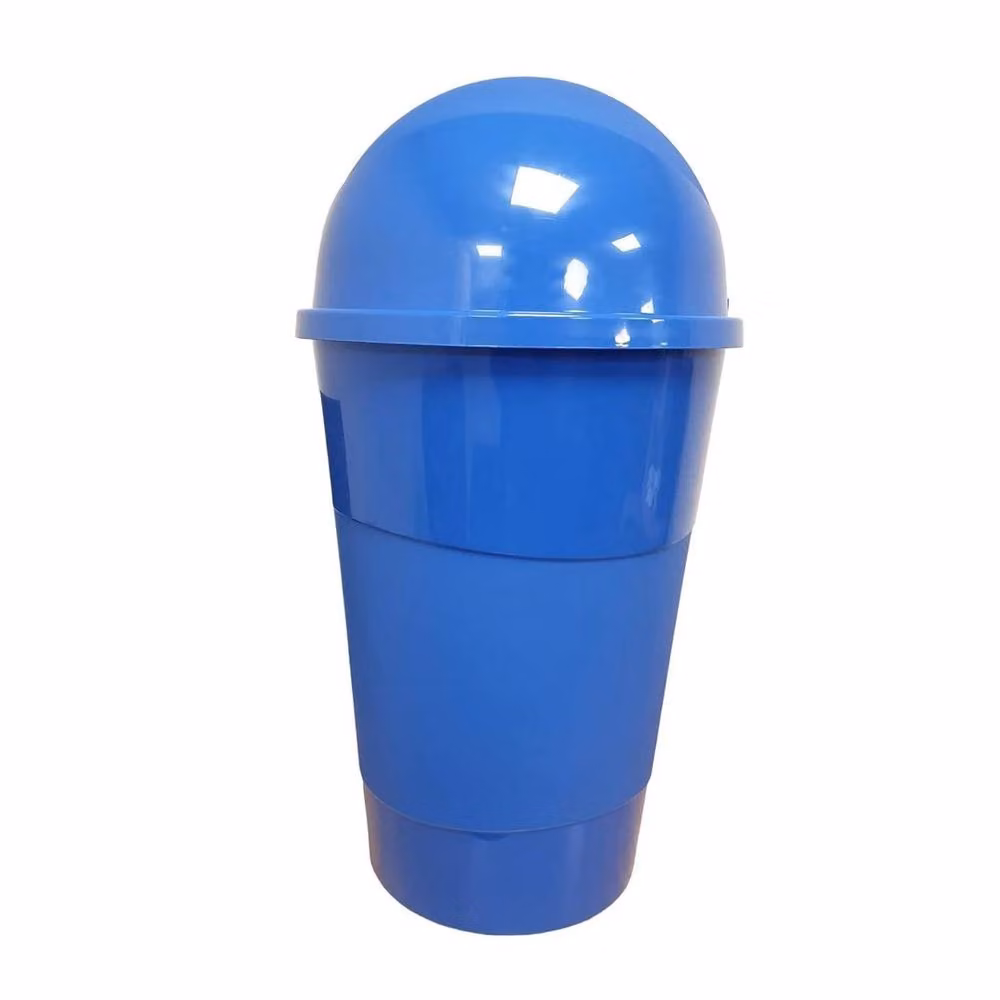 FLAVORA 50 Litre Blue Plastic Swing Bullet Bin – 2
