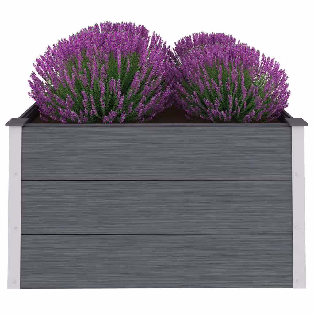 Berkfield Home Garden Grey WPC Raised Bed W/D/H: 100 x 100 x 54 cm – 2