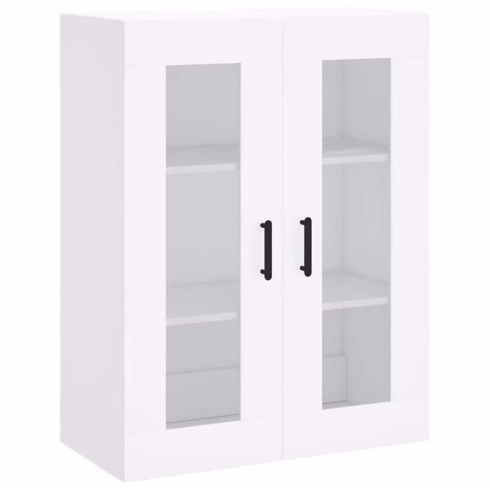 Berkfield Home Wall Mounted White Cabinet with Glass Doors W/D/H: 69.5 x 34 x 90 cm – 3