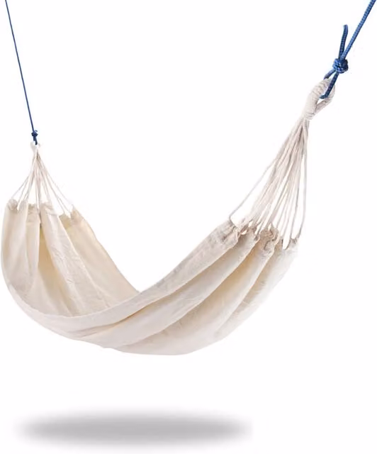 Primrose Single Hammock with Travel Bag and Fittings in White
