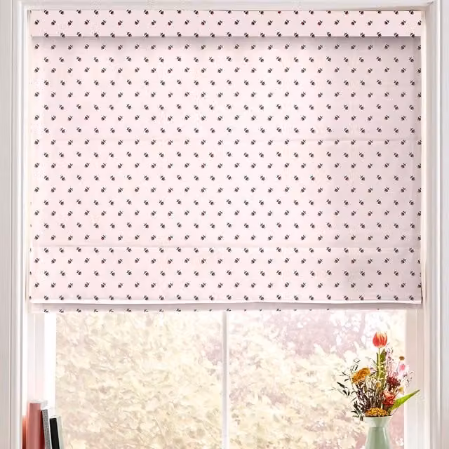 Cath Kidston Rose Bud Made to Measure Blackout Roman Blind in Pink Floral Design