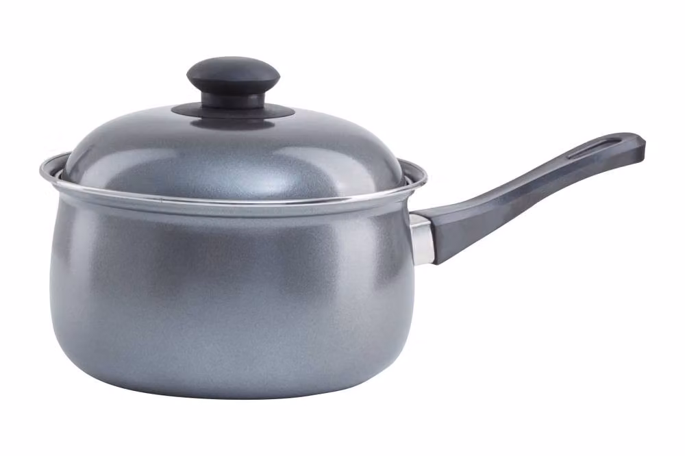 Orsina 5 Piece Non-Stick Cookware Set with Lids in Grey, Silver and Blue – 2