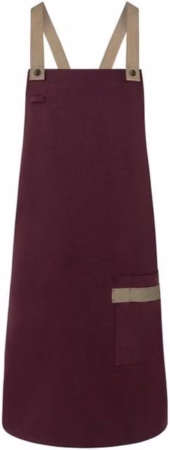 Karlowsky Urban-Look Cross Strap and Pocket Bib Apron in Purple