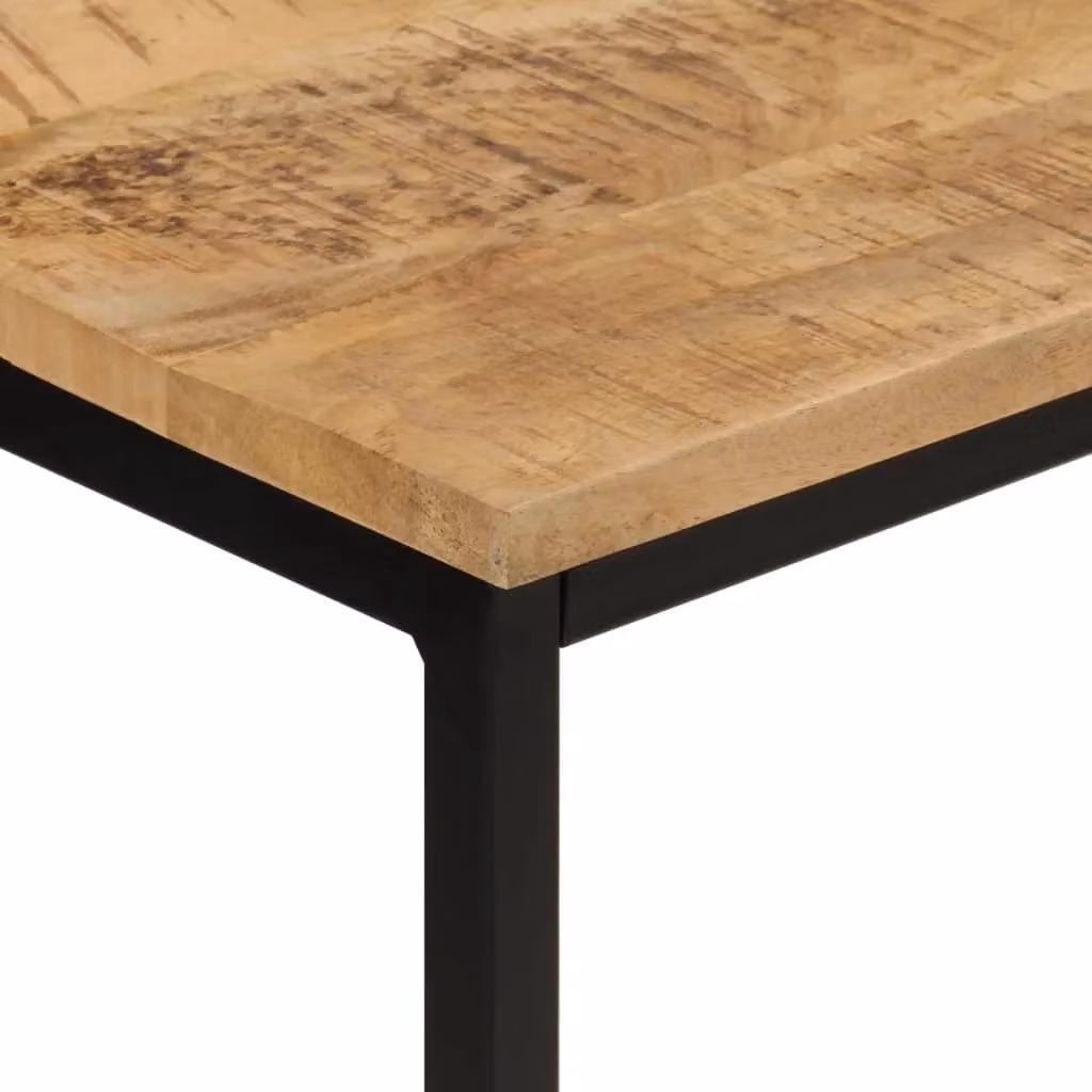 Berkfield Home Industrial Console Table in Brown Solid Mango Wood and Iron, W/D/H: 110 x 30 x 75 cm – 2
