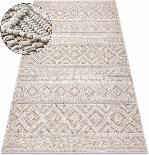 RugsX Origi Geometric Beige Rug, W: 240 cm, D: 330 cm – 1