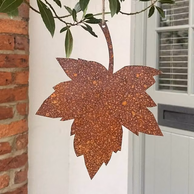 Poppyforge Falling Leaves Metal Hanging Decoration, Brown, W: 20 cm, H: 25 cm