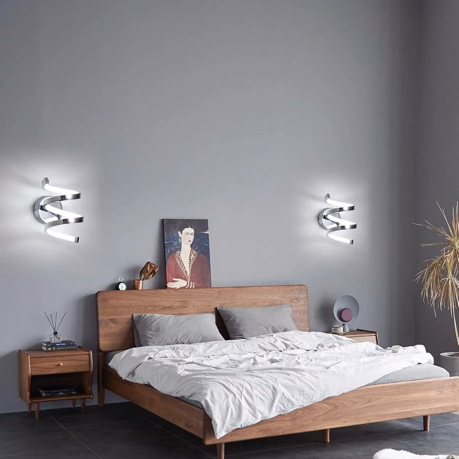 COMELY 18W Modern LED Up and Down Wall Light in Silver with 6000K Cool White Light – 3