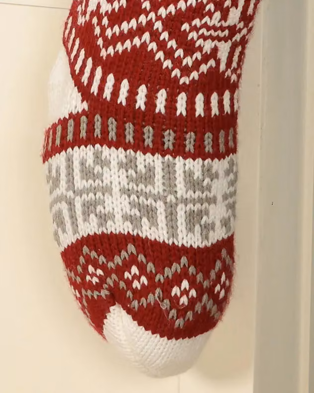Dibor Set of 4 Red Fair Isle Nostalgia Knit Christmas Stockings – 4