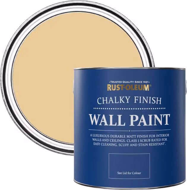 Rust-Oleum Sandstorm Matt Chalky Wall Paint, Yellow, 2.5 l