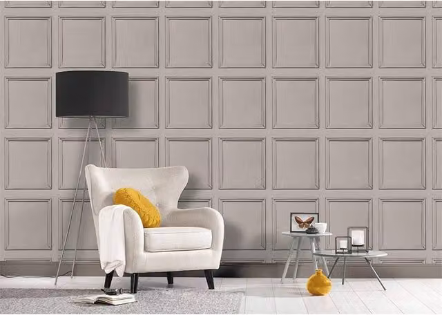 A.S. Création Grey Wood Look Panelling Wallpaper Roll