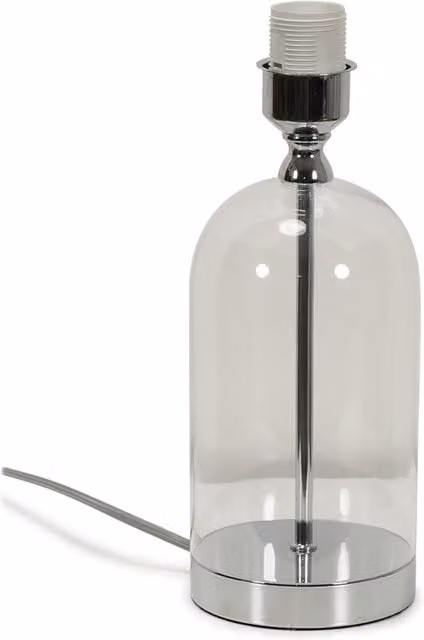 ValueLights Jessy Glass Table Lamp Base in Silver