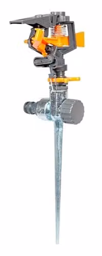 St Helens Home & Garden Metal Impulse Sprinkler with Zinc Ground Spike in Grey – 1