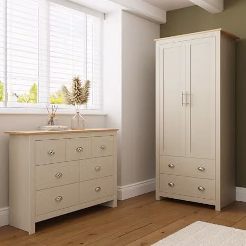 GFW Lancaster 2 Piece Bedroom Furniture Set in Beige – 1