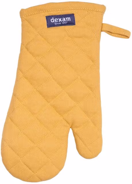 Dexam Love Colour Gauntlet Cotton Kitchen Gloves in Ochre and Multicolour