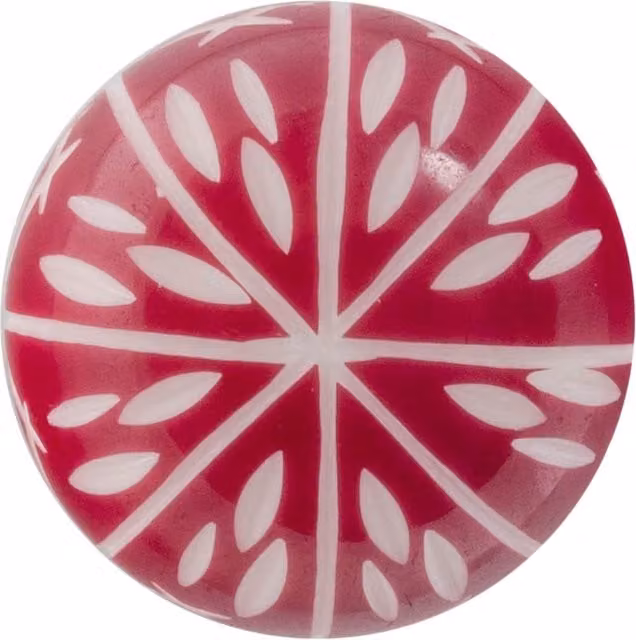 Nicola Spring Polished Red Resin Cabinet Knob