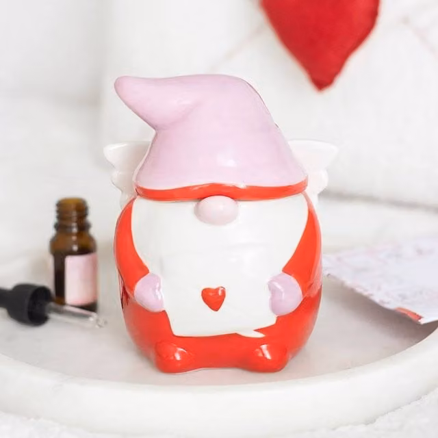 Uniqueful Cupid Gonk Valentine's Day Ceramic Oil Burner in Multicolour