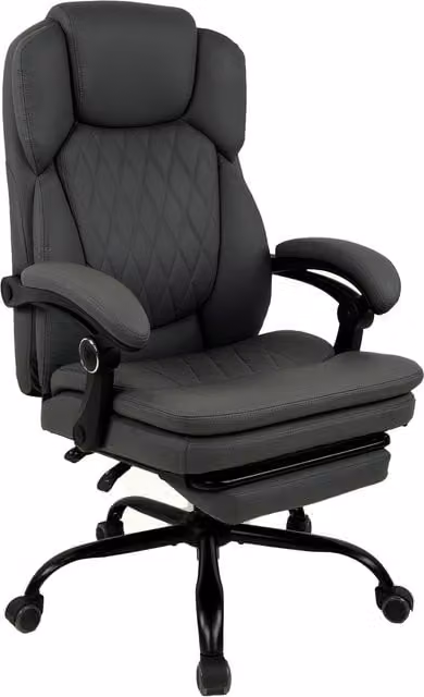 Furniture One Executive Office Chair in Dark Grey with Headrest and Armrests