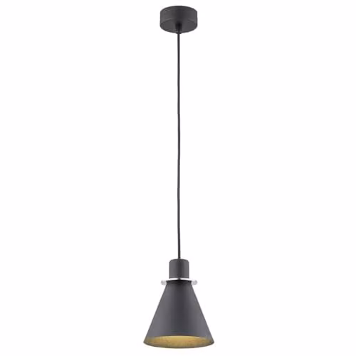 Netlighting Argon Beverly Dome Pendant Ceiling Light in Black and Chrome