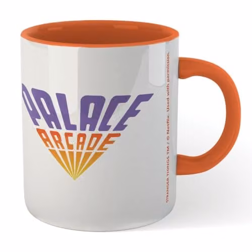 Zavvi Stranger Things Palace Arcade Ceramic Mug, Black